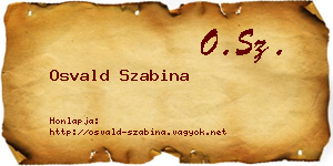 Osvald Szabina névjegykártya