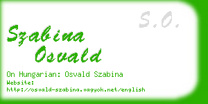 szabina osvald business card